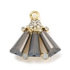 Rack Plating Alloy Glass Pendants FIND-M033-09A-02-1