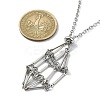 Tarnish Resistant 304 Stainless Steel Macrame Pouch Empty Stone Holder for Pendant Necklaces Making NJEW-TA00100-01-2