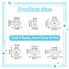 360Pcs 6 Styles Alloy Spacer Beads FIND-UN0007-01S-3