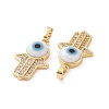 Brass Micro Pave Cubic Zirconia Pendants ZIRC-F136-02G-05-3