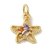 Brass Micro Pave Colorful Cubic Zirconia Pendants KK-R162-022B-G-1