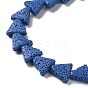 Triangle Dyed Natural Lava Rock Beads Strands G-O126-04A-03-3