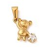 PVD Vacuum Plating 304 Stainless Steel Pendants STAS-M322-25G-1