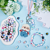 112PCS 8Colors UV Plating Rainbow Iridescent Acrylic Beads OACR-DC0001-21-6