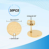Unicraftale 30Pcs Ion Plating(IP) 304 Stainless Steel Ear Stud Findings STAS-UN0042-96-3