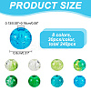 ARRICRAFT 200pcs 8 Colors Spray Painted Crackle Glass Beads Strands CCG-AR0001-05-2