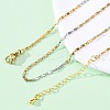 Brass Link Chain Necklaces for Women NJEW-D302-68G-1