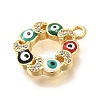 Brass Micro Pave Cubic Zirconia Pendants KK-U048-11G-2