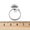 Sunflower Rotatable Open Cuff Rings for Women RJEW-S402-13P-4