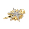 Brass Micro Pave Cubic Zirconia Pendants KK-B124-08GP-01-2
