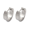 304 Stainless Steel Polishing Effect Hoop Earrings EJEW-M001-40C-P-4
