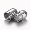 Tarnish Resistant Tube 304 Stainless Steel Magnetic Clasps with Glue-in Ends LS-STAS-I045-16-2
