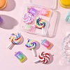 10Pcs 2 Styles Resin Pendants RESI-FP0001-31-5