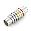 304 Stainless Steel Magnetic Enamel Clasps STAS-P285-02P-1