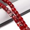 Handmade Lampwork Chevron Beads Strands X-LAMP-K041-01B-09-2