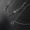 Star Alloy Pendant Double Layer Necklaces for Women FS-WGC0545-01-4
