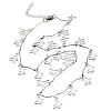 304 Stainless Steel Textured Link Bar Butterfly Charm Tassel Necklaces NJEW-R023-03P-4