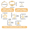 DIY Star & Lightning Stainless Steel Charms Cuff Ring Making Kit DIY-FI0001-02-2