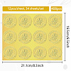 34 Sheets Self Adhesive Gold Foil Embossed Stickers DIY-WH0509-018-2