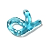 Transparent Resin Alphabet Pendants RESI-C028-02R-3