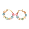 PVD Vacuum Plating 304 Stainless Steel Flower Hoop Earrings EJEW-U017-01G-03-1