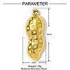 304 Stainless Steel Pendants STAS-OY001-21G-2