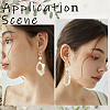 16Pcs Hollow Triangle Brass Stud Earring Findings DIY-CN0002-68-5