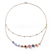 Universe Galaxy The Nine Planets Guardian Star Double Layer Necklaces NJEW-JN02552-1