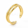 Ion Plating(IP) 304 Stainless Steel Cuff Ring for Women RJEW-C060-37G-1
