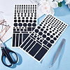 1 Sheet PET LED Covers Blackout Stickers and 1 Sheet LED Covers Semi Shading Blackout Stickers STIC-CN0001-04-4