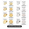 32Pcs 8 Styles 201 Stainless Steel Stud Earring Findings STAS-TA0001-93-3