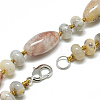 Natural Crazy Agate Beaded Necklaces NJEW-S388-20-2