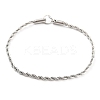 Tarnish Resistant 304 Stainless Steel Twisted Bracelet Makings STAS-P333-20P-1
