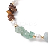 Chakra Natural Rose Quartz & Amethyst & Apatite & Aquamarine & Green Aventurine & Tiger Eye & Carnelian Chip Beaded Bracelets for Women BJEW-JB11740-01-3