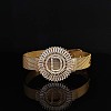 Brass Micro Pave Clear Cubic Zirconia Bangles for Women FS-WGA7409-04-1