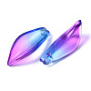Two Tone Transparent Spray Painted Glass Pendants GGLA-S054-015D-02-2