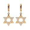 PVD Vacuum Plating 304 Stainless Steel with Rhinestone Hoop Earrings for Women EJEW-N055-24G-1