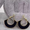 Fan 304 Stainless Steel Hoop Earrings FS-WGD4BAB-02-1