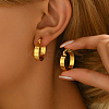 Vintage Circle Brass Hoop Earrings JM5707-1