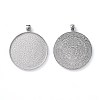 Tibetan Style Flat Round Alloy Big Pendant Cabochon Settings LS-X-TIBEP-Q049-09AS-RS-2