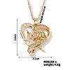 Simple and Elegant Brass Pave Clear Cubic Zircon Mom Heart Pendant Necklaces for Mother's Day TM6595-1-1
