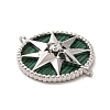 Synthetic Malachite Connector Charms KK-P260-29A-P-2