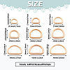 54Pcs 9 Styles Iron D Rings IFIN-BT0001-10-3