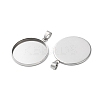 304 Stainless Steel Pendant Cabochon Settings X-STAS-L282-010P-09-2