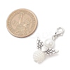 50Pcs Acrylic Imitation Pearl & Glass Pearl Angel Pendant Decorations HJEW-JM03480-06-3