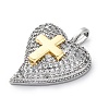 Brass Micro Pave Cubic Zirconia Pendants KK-S510-32GP-07-2
