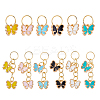 Alloy Enamel Butterfly Shoelace Charm Decoration PALLOY-NB00002-1