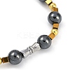 Synthetic Non-magnetic Hematite Beaded Stretch Bracelets for Women Men BJEW-F480-02A-3