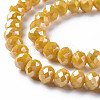 Electroplate Glass Beads Strands EGLA-T025-01B-4