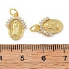 Brass Micro Pave Cubic Zirconia Pendants KK-C092-19B-G-3